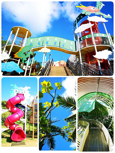 沖繩奧武山公園：日本沖繩必玩必推免費超長溜滑梯景點，沖繩親子旅遊自由行，共融式大型公園小孩好放電又好玩